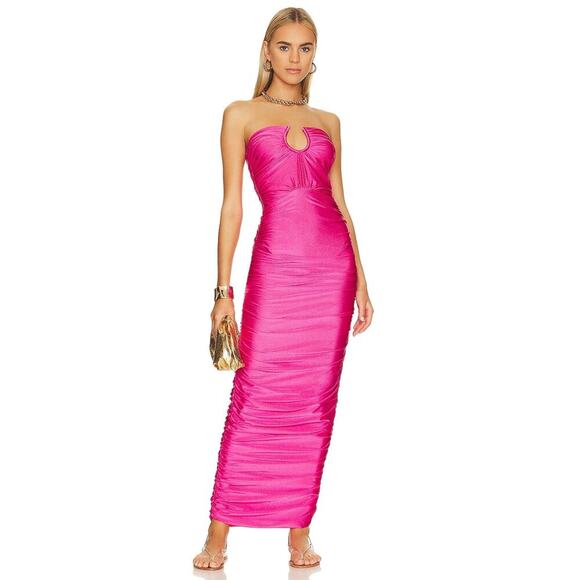 BaoBab Women's Fuchsia X REVOLVE Magalenha Maxi Dress Size Large MSRP $3… - Picture 1 of 13